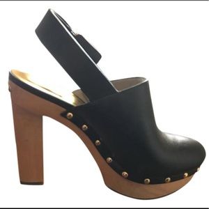 MICHAEL Michael Kors Leather Studded Black Mules